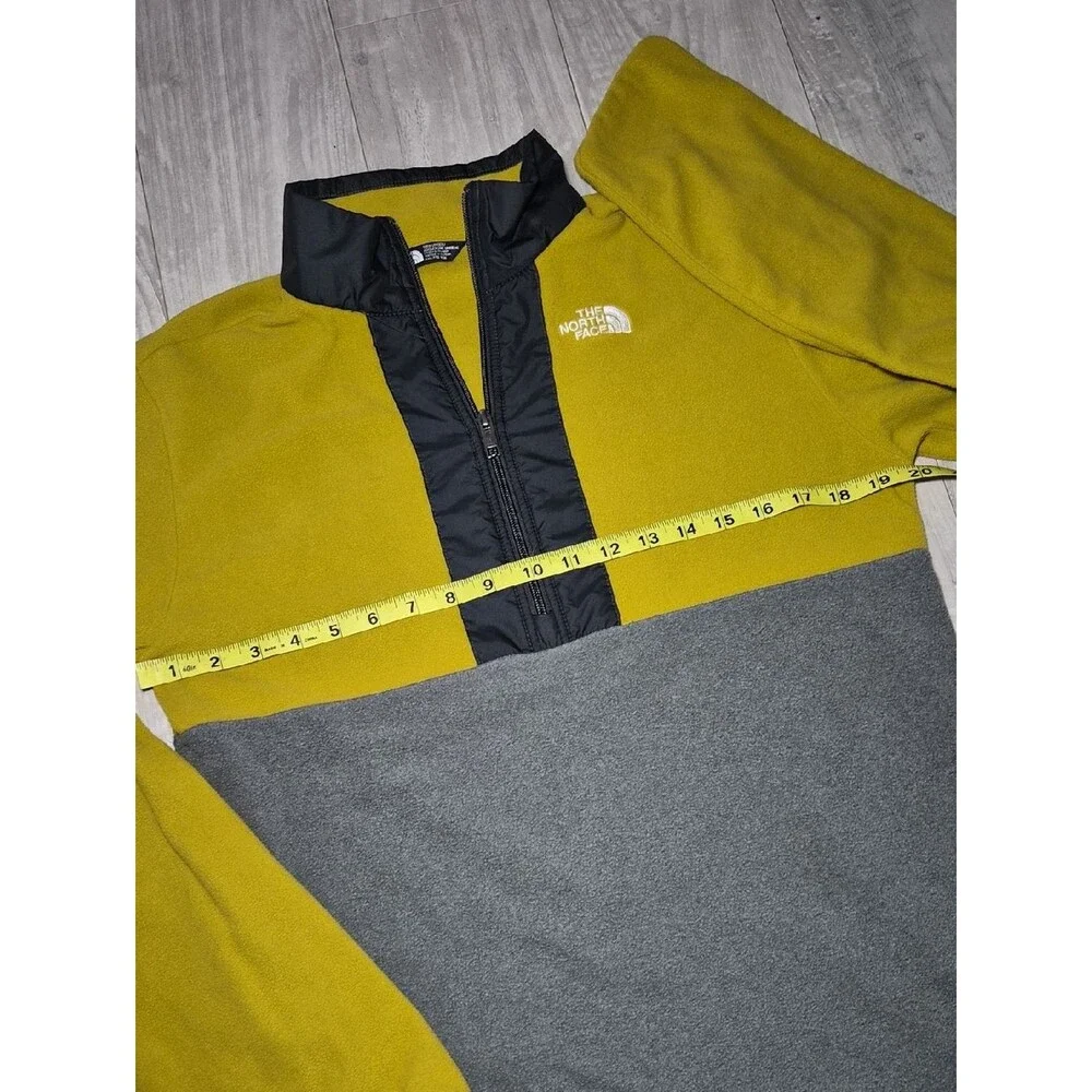 The North Face Half-Zip Fleece Pullover Teen/Adult Green & Charcoal